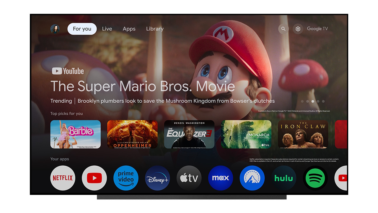 Google TV’s For You home screen gets a refresh to fit in more apps