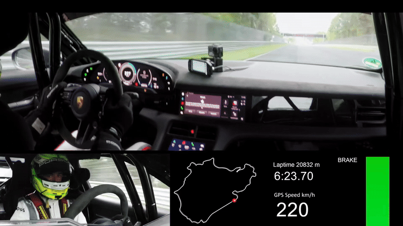 Silent Fury: Watch 2-Seater Porsche Taycan Turbo GT’s Full Nurburgring Lap